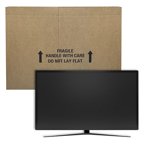 UOFFICE Moving Boxes Bundle TV Box (2-Pack), Adjustable Flat Screen TV Moving Boxes for Packing, Moving & Storage with Handles