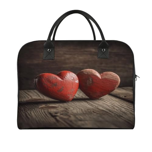 Bolso para portátil con patrón de corazón y correa ajustable miniatura 1