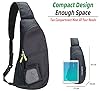 Gisdanchz Sling Bags for Men Water-proof, Lightweight Sports Sling Backpack Small Rucksack for Men Women Cross Body Chest One Strap Shoulder Bags Personal Pocket Small Travel Bag for Gym Sport, Gray #2