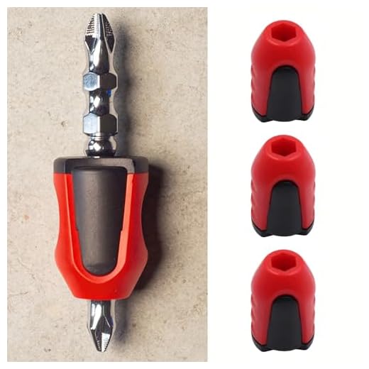 Red Black Screwdriver Magnetizer Ring Magnetic Bit Holder Woodworking Accessory Hand Tool Catch Fastener 28 Millimeters (Pack of 3)