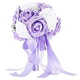 ramo novia flores preservadas precio 5. Un accesorio ideal para bodas, también se puede utilizar en fiestas, iglesias, decoración del hogar.