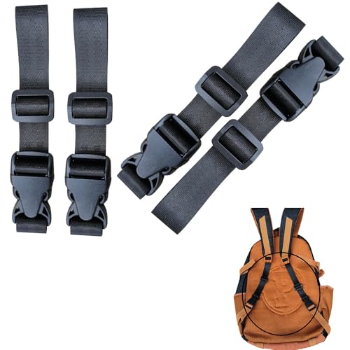 HDHYK 4 Pack Adjustable Backpack Extender Strap Extension Connector with