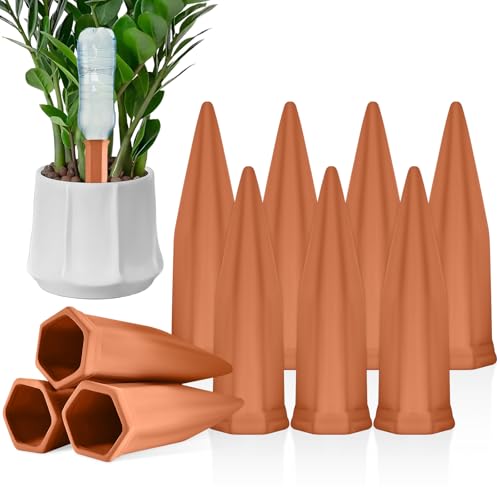 Schlamm Kegel Set, 10 er Set Tonkegel Bewässerung, Wein und PET Flaschen Bewässerungskegel, Langlebig und Effizient für Zimmerpflanzen und Balkon Blumentöpfe Bewässerung