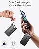 Power Bank, 10000mAh Mini Caricatore Portatile 22.5W Ricarica Rapida, Ultra Portatile Powerbank con USB C Cavo Integrato, Batterie Esterna di 3 porte uscita per iPhone 16 Samsung Xiaomi Android iPad #3