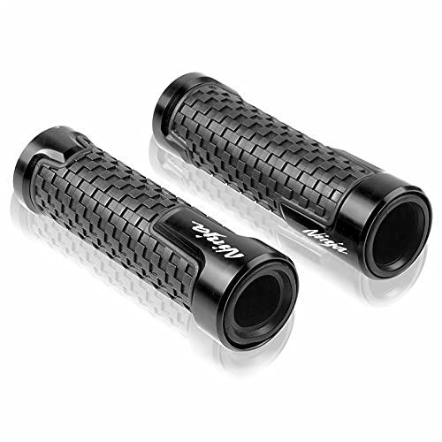R Qiankong Cnc Aluminum Non-Slip Anti Vibration Motorcycle Handlebar Grips Compatible With Ninja 400 250R 300R 250 650 1000Sx Black #TOP2