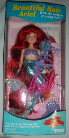 beautiful hair ariel doll