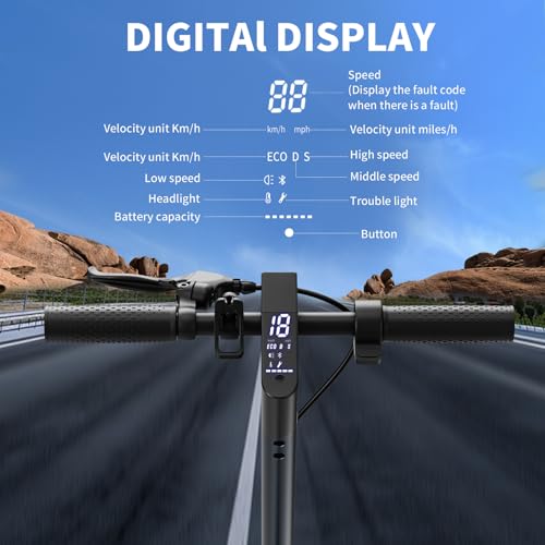 Electric Scooter – 350W Motor, Up to 19-21MPH / 18-21 Miles