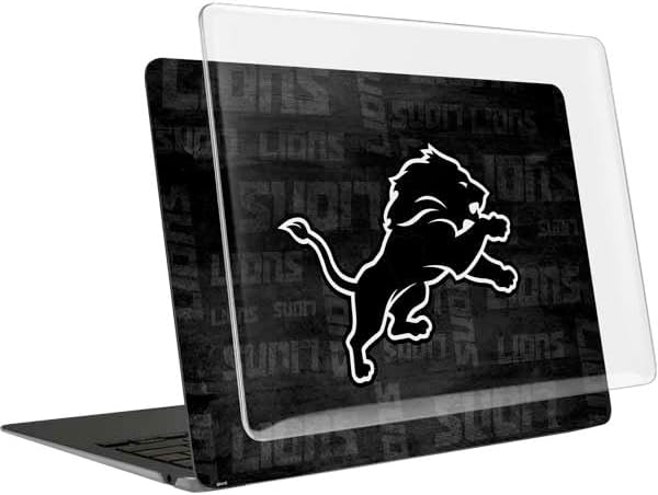 Skinit Laptop Case Plus Skin Compatible with MacBook Air 15in (2023) - Officially Licensed NFL Detroit Lions Black & White Design