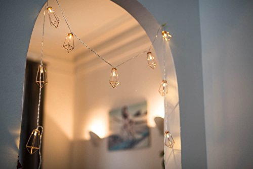 LED Lichterkette Cobus CozyHome Kupfer geometrisch 6 Meter