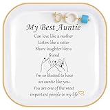 PUDDING CABIN Aunt Gifts, Aunt Gifts from Niece, Nephew Jewelry Dish, Gifts for Aunt mothers day, Auntie Gifts - Aunt Birthday Gift, Aunt Christmas Gifts, Present Gifts for New Aunt, To Be Aunt