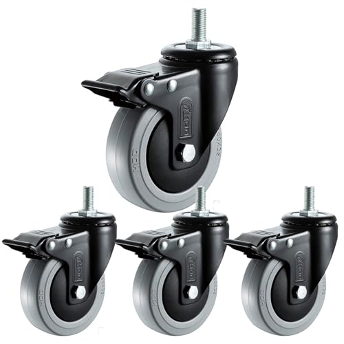 Aenmezen M12*20mm lWt Xe LX^[ ׏d270 kg 4Zbg 3C` XCx LX^[ ~[g S ԗ ԁEDIYƋLbg(With brake,125mm)