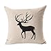Vokmon Taie d'oreiller de Noël Décor Dessin animé Coussin d'oreiller Vacances Canapé Sofa Tickowcase