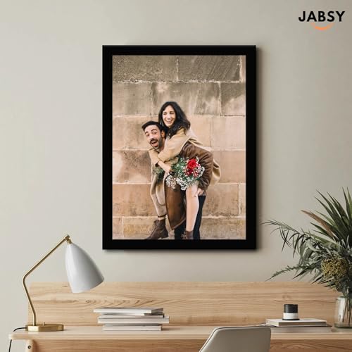 Image of JABSY customized photo frame A4 Size | Personalized Frames for Wall Decor | Photo Frame with Photo | Family Picture Frame | Wedding Gift | Wall frame photo