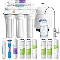 APEC Water Reverse Osmosis Water Filter System, WQA Certified, 6-Stage with Alkaline Mineral pH+ and Extra High Capacity Pre-Filter Set Stage 1-3, Ultra Safe Essence Series, 75 GPD
