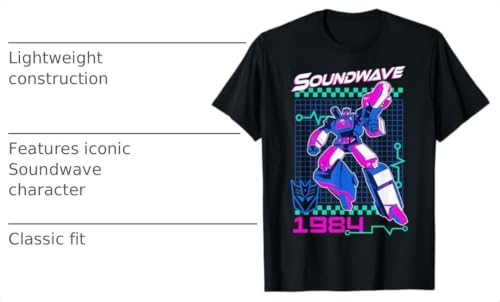 Transformers Soundwave 1984 Retro Grid Logo T-Shirt Small - image 3