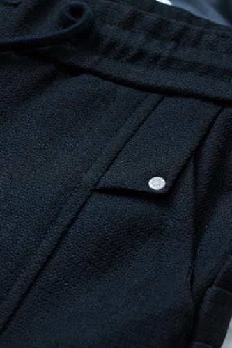 Image of SNITCH Men Chinos | Slim Fit Mid Rise Solid Pattern | Cotton Blend with Medium Stretch & Smooth Texture | Button & Zip Closure for Casual & Street Wear