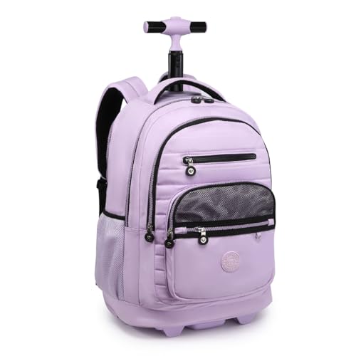 Mochila Rodinha Kika Notebook Escolar Juvenil Costa Grande (Lilás)