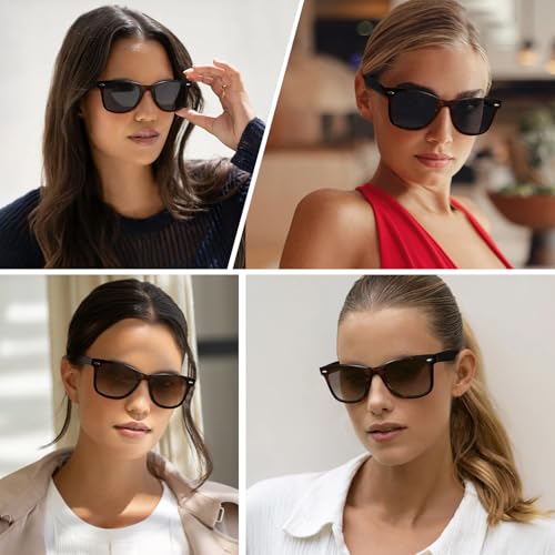 Image of MEETSUN Polarized Sunglasses for Women Men Classic Retro Square Frame Driving Sun Glasses UV Protection