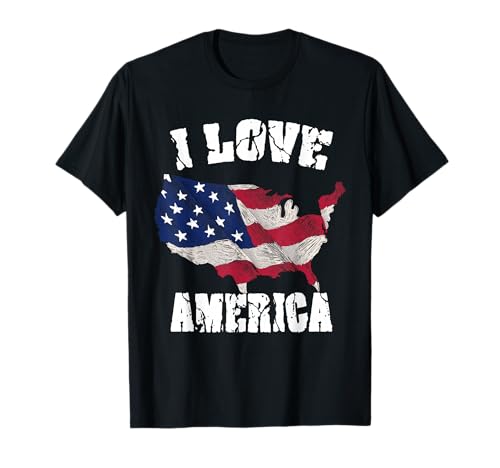 I Love America USA 4th of July Gift T-Shirt T-Shirt