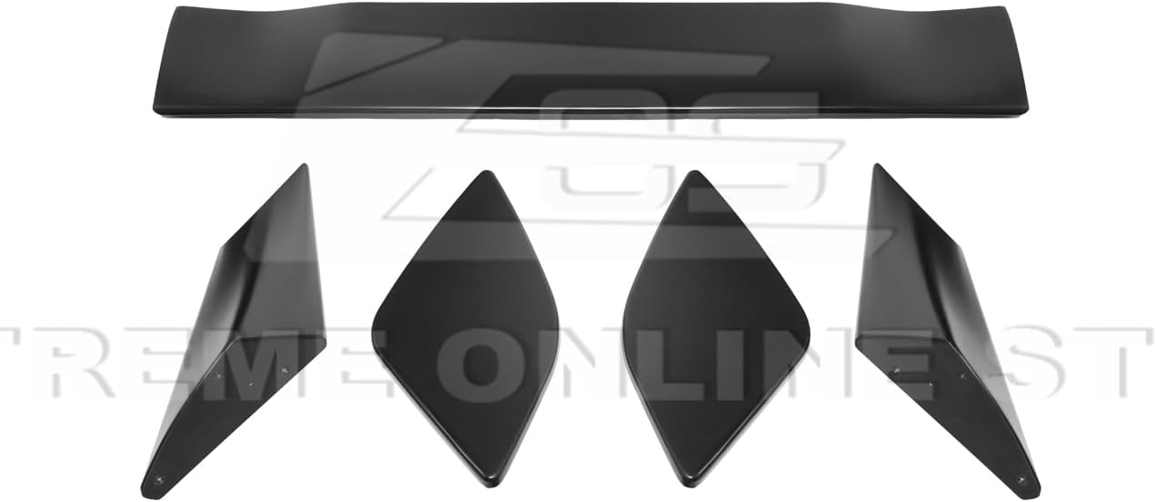 Replacement for 2022-Present Subaru BRZ | Toyota GR86 Models STi Style ABS Plastic Rear Trunk Spoiler High Wing (Matte Black)