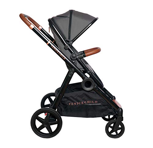Venice Child Maverick Single to Double Stroller with 30+ Ways to Ride - Front or Rear Facing (Package 1, Twilight Grey)