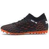 Tacos de perfil bajo. PUMA Future 6.3 Netfit MG, Zapatillas de Fútbol Hombre, Negro Black White Shocking Orange, 43 EU