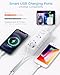 One Beat 10Ft Extension Cord with Multiple Outlets,Flat Plug Power Strip Surge Protector with 10 Ft Long Cord,6 Outlet 4 USB Ports (2USB C),Multi Outlet Wall Plug for Travel,College,Dorm Essentials