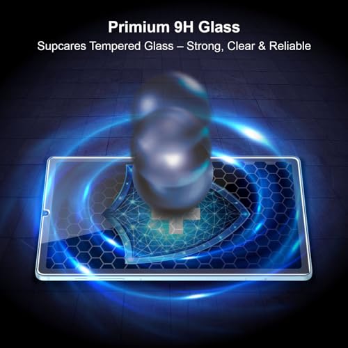 Image of SupCares Tempered Glass for iPad Air M4, M3, M2 and iPad Air (6th, 7th Generation) (11 Inch) With Installation Kit | Military-Grade Gorilla Screen Protector | Edge to Edge Coverage | Transparent