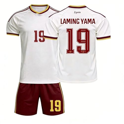 No #19 Kids Soccer Jersey Shirts Football Futbol Socks Set Youth Sizes (White, 30 (12-13 Years Old))