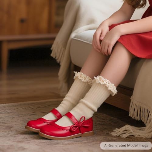 Image of Felix & Flora Toddler Girl Mary Jane Dress Shoes - School Oxford Flats for Girl Party Shoes.