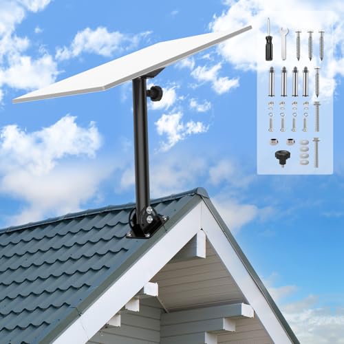 IMAYCC Supporto Gen 3 per Starlink, Montaggio Starlink Gen 3 con Adattatore per Tubo Starlink,360 Regolabile Starlink Gen 3 Mount per Starlink V3 Mount/Roof Eave Internet Starlink Satellite