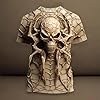 Men's T-Shirt 3D Print Graphic Funny T-Shirt with Skull Print Short Sleeve Novelty Tee Crew Neck Fashionable Shirts Regular Fit Casual Shirt for Men Casual Top Casual Soft Streetwear, khaki, 3XL #2