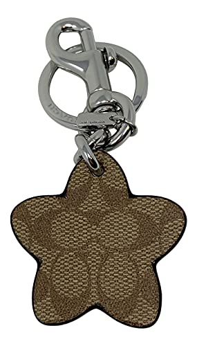 Coach Wildflower Signature Canvas Bag Charm Key Fob C4316 Khaki #TOP1