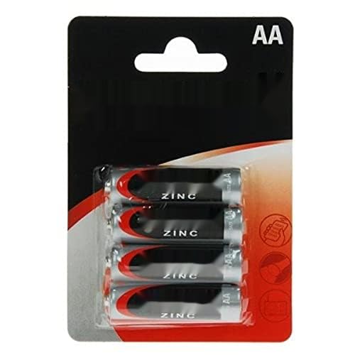 Lot de 4 Piles AA à Usage Unique, Zinc-Carbone, 1,5 V, cylindriques, idéales pour Les appareils nécessitant Une Alimentation fiable.