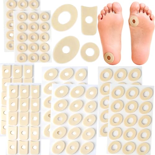 120 Pcs Soft Latex Corn Cushions U-Shape Round Oval Foam Callus Cushions