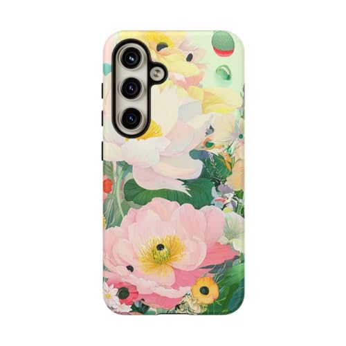 Coque Samsung S24 rigide fleurs d'été mate - Protection antichoc