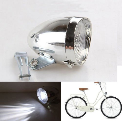 Chrome 3 Led Bicycle Bike Visor Bullet Headlamp Headlight Front/Tail Light New #TOP8