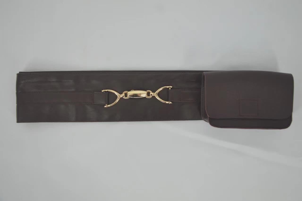 Men's Costume Cosplay Hooded Robe Tunic Belt Halloween Leather Shoulder Strap Brown Suits