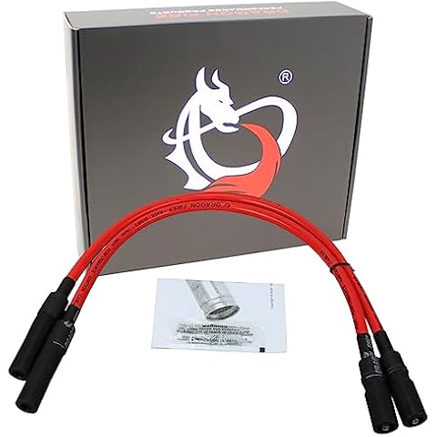 AIP Electronics Dragon FIRE Performance Performance Spark Plug Wire Set for 1999-2008 Harley Davidson Touring Models OEM Fit PWJ238 Cover
