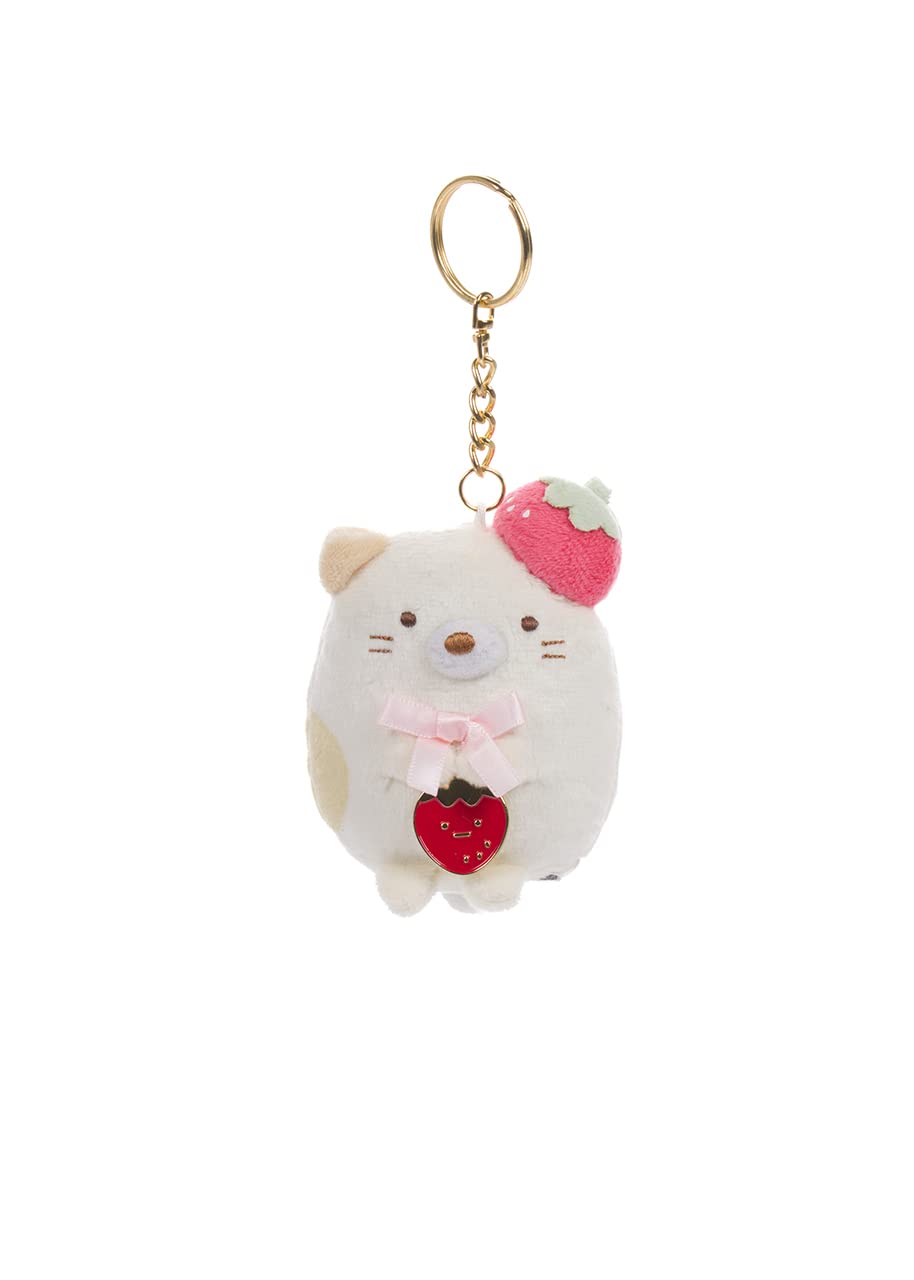SUMIKKOGURASHINeko San-X Original Strawberry Series Keychain