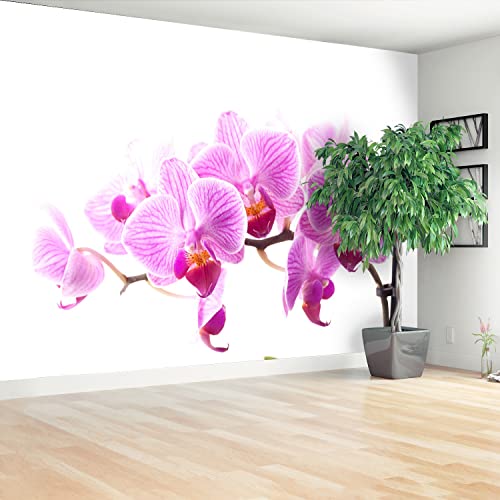 Papier peint auto-adhésif orchidée rose déco murale - 3