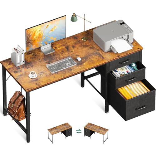 AODK �f�X�N �� pc�f�X�N �����o��3�t�t�� ��120cm �Q�[�~���O�f�X�N �p�\�R���f�X�N computer desk ���E����ւ��Ή� �Q�[�� �I�t�B�X �ȃX�y�[�X �ݑ�[�N �g���ȒP �r���e�[�W