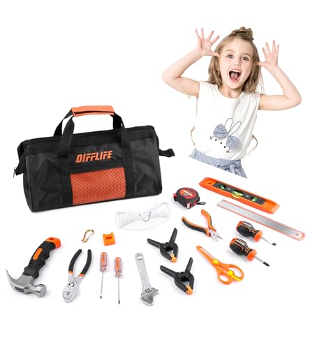 Difflife 18-Piece Hand Tool Set Kids Real cover