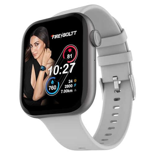 Image of Fire-Boltt Ring 3 Smart Watch 1.8 Biggest Display with Advanced Bluetooth Calling Chip, Voice Assistance,118 Sports Modes, in Built Calculator & Games, SpO2, Heart Rate Monitoring (Grey)