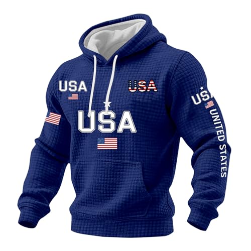 Camiseta con capucha de la bandera estadounidense para barbacoas y deporte
