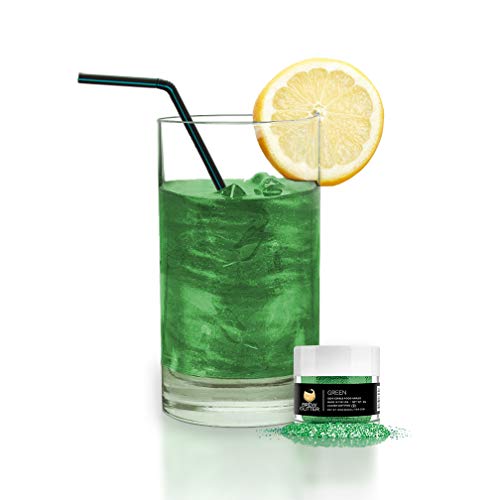 Green Brew Glitter Edible Glitter For Drinks, Cocktails, Beer, Garnish Glitter & Beverages | Kosher & Halal Certified | 100% Edible & Food Grade | Vegan, Gluten, Nut Free (Green) #TOP3