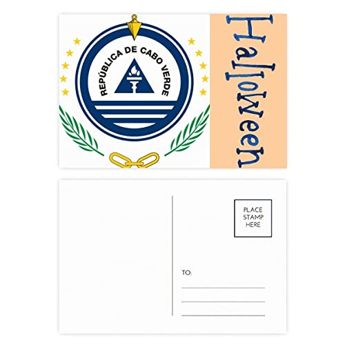 Cartes postales emblème Cap-Vert Halloween : lot de 20 pour correspondances festives
