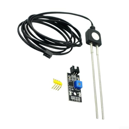 Image of Soil Moisture Sensor Module for Arduino Projects High Hygrometer Detector with Analog Digital Output 3.3-12V DC Black(1.3meter - module)
