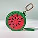 WODEWELIOV DIY Keychain Charm Cherry Leather Bag Charms with Zipper Keychain For Handbags with 3D Stickers,Pendants,Jump Rings (Watermelon)