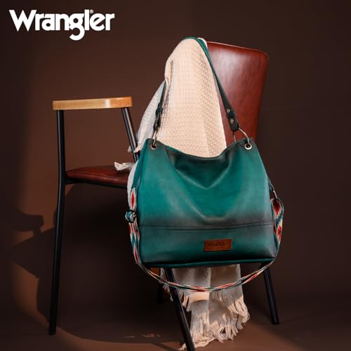 Image of Wrangler Hobo Bags for Women Vegan Leather Top Handle Shoulder Purses and Handbags